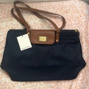 Calvin Klein Navy Blue Formal Office Tote -PRICE NEGOTIABLE!!